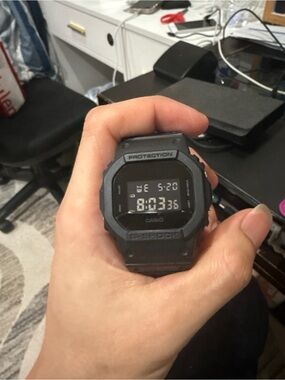 Casio G-Shock Digital Watch - Black and Blue Display